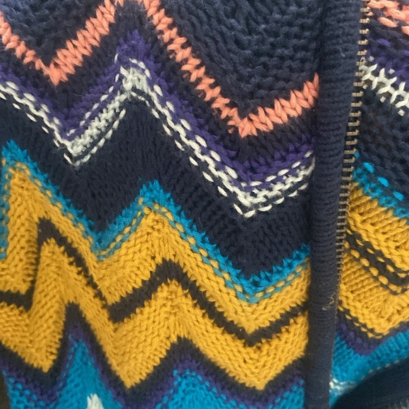 Missoni for Target Zip-up, Chevron Print, Hooded Cardigan Sweater, Size Small - Picture 4 of 4